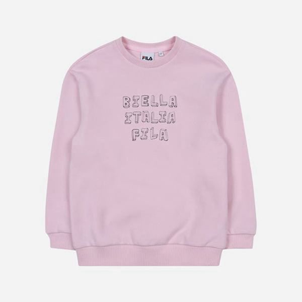 Fila Stella L/S Girl's Sweatshirts - Pink,NZ 481-82705